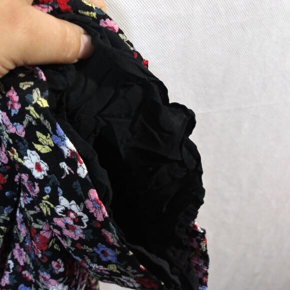 Abercrombie & Fitch Black Floral Overall Jumpsuit Petite Size SP - Picture 5 of 11